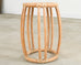 McGuire Organic Modern Cerused Rattan Drum Drink Table