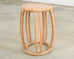 McGuire Organic Modern Cerused Rattan Drum Drink Table