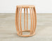 McGuire Organic Modern Cerused Rattan Drum Drink Table