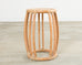 McGuire Organic Modern Cerused Rattan Drum Drink Table