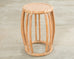 McGuire Organic Modern Cerused Rattan Drum Drink Table