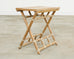 McGuire Rattan Oak Campaign Style Folding Drink Table