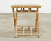 McGuire Rattan Oak Campaign Style Folding Drink Table