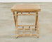 McGuire Rattan Oak Campaign Style Folding Drink Table