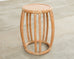 McGuire Organic Modern Cerused Rattan Drum Drink Table