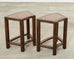 Pair of McGuire Midcentury Oak Demilune Stools