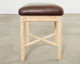 McGuire Organic Modern Lacquered Rattan Foot Stool Bench