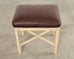 McGuire Organic Modern Lacquered Rattan Foot Stool Bench