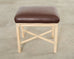 McGuire Organic Modern Lacquered Rattan Foot Stool Bench