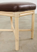 McGuire Organic Modern Lacquered Rattan Foot Stool Bench