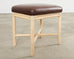 McGuire Organic Modern Lacquered Rattan Foot Stool Bench