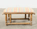 Pair of McGuire Rattan Organic Modern Footstool Benches