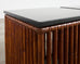 Pair of McGuire Bamboo Cube Granite Top Drinks Tables