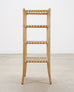 McGuire Antalya Leather Four-Tier Rattan Étagère Plant Stand