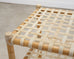 McGuire Antalya Leather Four-Tier Rattan Étagère Plant Stand