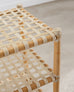 McGuire Antalya Leather Four-Tier Rattan Étagère Plant Stand
