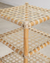 McGuire Antalya Leather Four-Tier Rattan Étagère Plant Stand