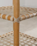 McGuire Antalya Leather Four-Tier Rattan Étagère Plant Stand