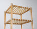 McGuire Antalya Leather Four-Tier Rattan Étagère Plant Stand