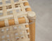McGuire Antalya Leather Four-Tier Rattan Étagère Plant Stand