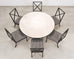 McKinnon and Harris Stone Top Dining Table and Six Dining Chairs