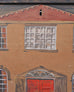 19th C. Country English Georgian House Facade Painted Trunk