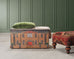 19th C. Country English Georgian House Facade Painted Trunk