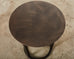 Pair of Industrial Style Bronzed Iron Round Drinks Table