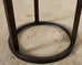 Pair of Industrial Style Bronzed Iron Round Drinks Table