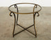French Bronzed Iron and Glass Scrolled Garden Dining Table