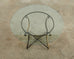 French Bronzed Iron and Glass Scrolled Garden Dining Table