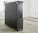 Industrial Style Zinc Metal Wrapped Glass Door Bookcase