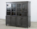 Industrial Style Zinc Metal Wrapped Glass Door Bookcase