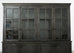 Industrial Style Zinc Metal Wrapped Glass Door Bookcase