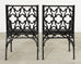 Pair of English Coalbrookdale Style Gothic Garden Armchairs