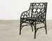 Pair of English Coalbrookdale Style Gothic Garden Armchairs