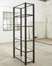 Bronzed Iron Faux Bois Six Shelf Etagere Display