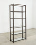 Bronzed Iron Faux Bois Six Shelf Etagere Display