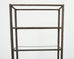 Bronzed Iron Faux Bois Six Shelf Etagere Display