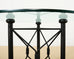 Iron and Glass Round Garden Pedestal Dining Table