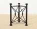 Iron and Glass Round Garden Pedestal Dining Table