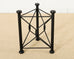 Iron and Glass Round Garden Pedestal Dining Table