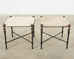 Set of Four Michael Taylor Montecito Chairs with Two Tables