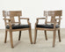 Set of Eight Michael Taylor Style Klismos Dining Armchairs