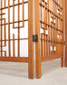 Mid-Century Four-Panel Teak Geometric Screen or Room Divider