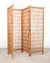 Mid-Century Four-Panel Teak Geometric Screen or Room Divider