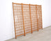 Mid-Century Four-Panel Teak Geometric Screen or Room Divider