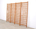 Mid-Century Four-Panel Teak Geometric Screen or Room Divider