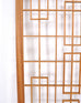 Mid-Century Four-Panel Teak Geometric Screen or Room Divider