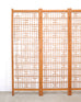 Mid-Century Four-Panel Teak Geometric Screen or Room Divider